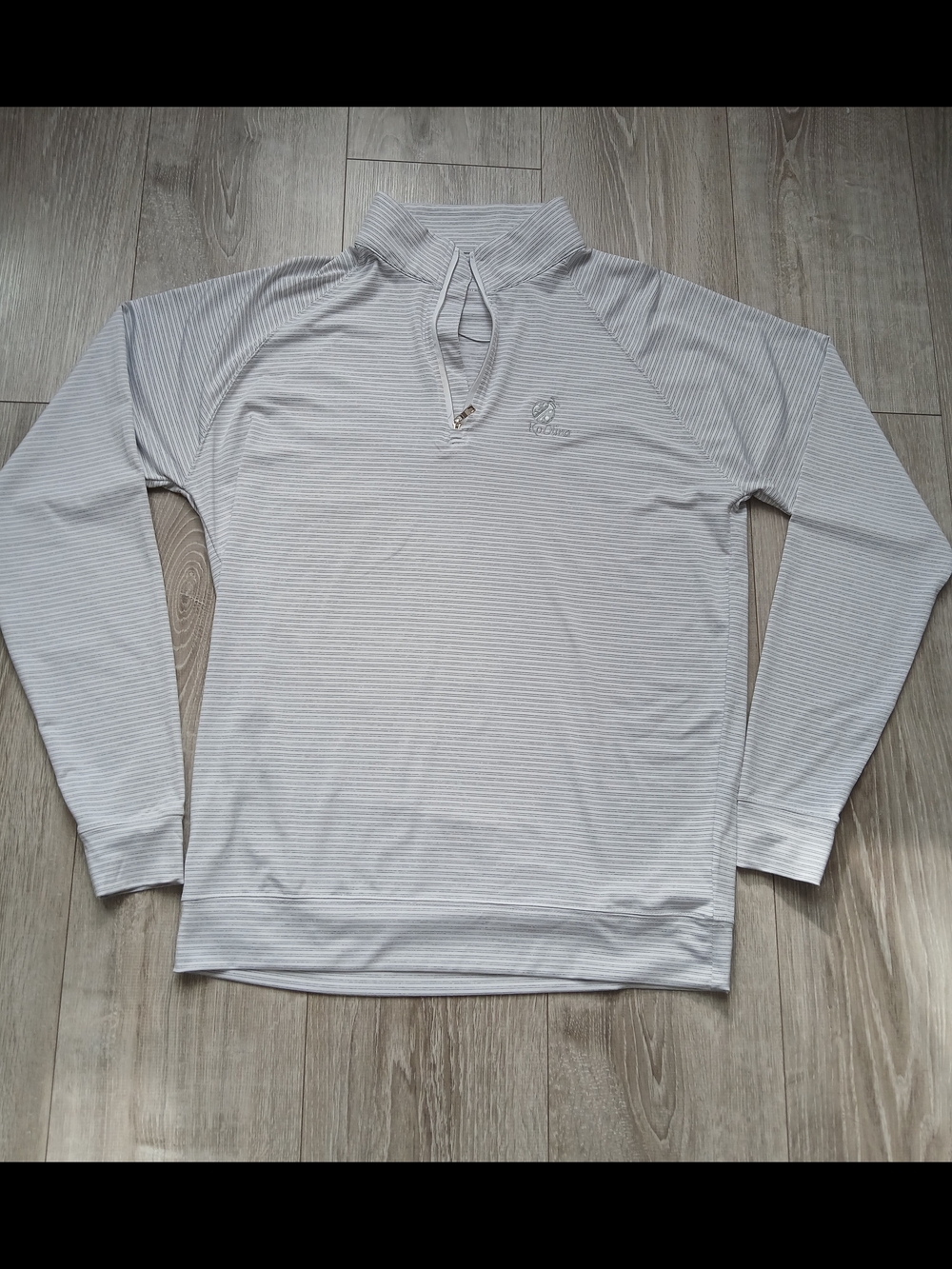 Holderness & Bourne Men's S 1/4 Zip Pullover White And Grey Ko Olina Golf Course - Picture 2 of 11
